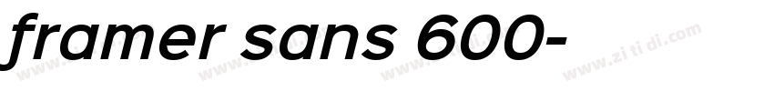 framer sans 600字体转换